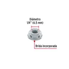 Bolsa con 100 tuercas flange, 1/4', acero galvanizado, FIERO 2