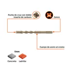Broca SDS Plus 1/2 x 6', TRUPER 3