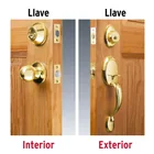 Jaladera/perilla, Lugo llave-llave, Latón Brillante,HERMEX 3