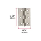 Bisagra rectangular 2-1/2 x 1-5/8', acero inoxidable, HERMEX 3