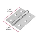 Bisagra cuadrada 2-1/2', acero inox, cabeza plana, HERMEX 3