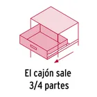 Bolsa con 2 correderas extensión 60 cm p/cajón, ancho 2.5 cm 4