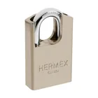 Candado de acero 50 mm con coraza, llave de disco, HERMEX 1