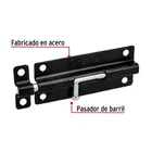 Pasador de barril 5' de acero acabado negro, HERMEX 2