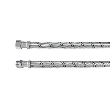 Manguera para boiler, acero inox. 1/2'H x 1/2'M, 60 cm