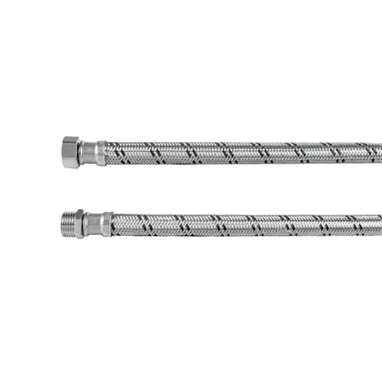 Manguera para boiler, acero inox. 1/2'H x 1/2'M, 80 cm
