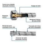 Manguera para boiler, acero inox. 1/2'H x 1/2'M, 80 cm 2