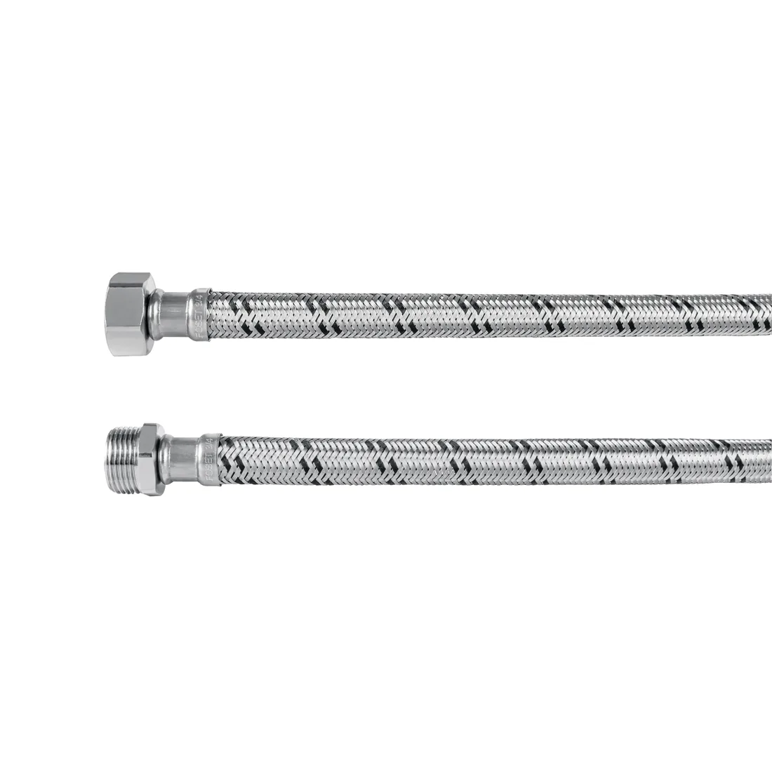 Manguera para boiler, acero inox. 3/4'H x 3/4'M, 60 cm