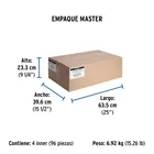Caja cuadrada 4' x 4' plástica, VOLTECK 4