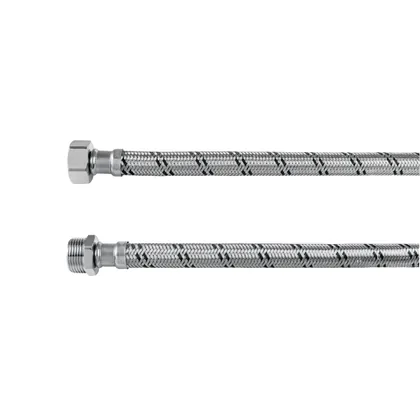 Manguera para boiler, acero inox. 3/4'H x 3/4'M, 80 cm