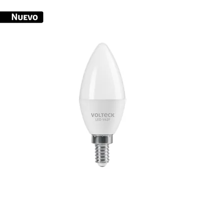 Foco LED tipo vela 4W (25W), luz blanca brillante 6500K, E12