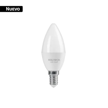 Foco LED tipo vela 4W (25W), luz blanca brillante 6500K, E14