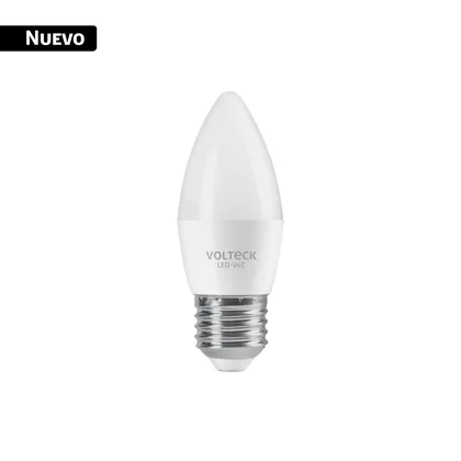 Foco LED tipo vela 4W (25W) 2400K luz ámbar, E27, VOLTECK