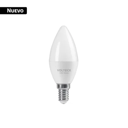 Foco LED tipo vela 4W (25W) 2400K luz ámbar, E14, VOLTECK