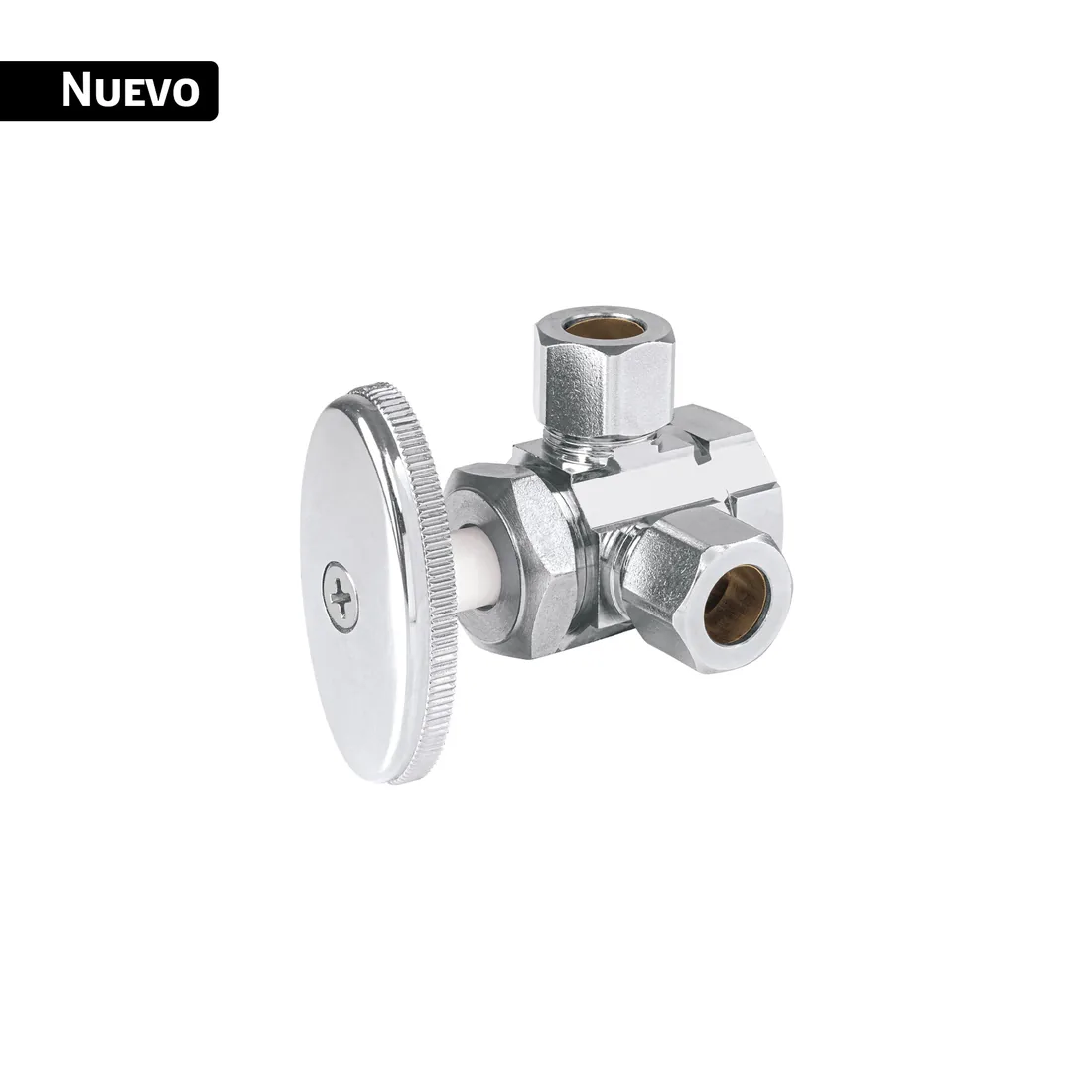 Llave ang. doble salida 3/8', multivuelta, barrilito, FOSET