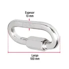 Bandola de acero de 1/2' con seguro, FIERO 2