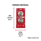 Cerrojo llave-mariposa níquel satinado, llave puntos, HERMEX 8