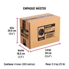 Metro cable flexible 3/32' acero 7x19 recubierto PVC, 75 m 5