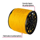 Kilo de cuerda amarilla de polipropileno 4mm, carrete 20 kg 2