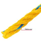 Kilo de cuerda amarilla de polipropileno 19mm, carrete 30kg 4