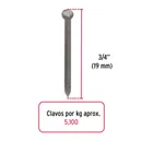 Bolsa con 1 kg de clavos alfilerillos de 3/4' sin cabeza 2