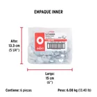 Bolsa de 1 kilo arandelas planas galvanizadas 5/32', FIERO 6