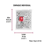 Bolsa de 1 kilo arandelas planas galvanizadas 3/8', FIERO 5