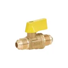 Válvula de control para gas, latón, 3/8' flare x 3/8' flare 1