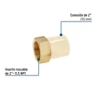 Adaptador hembra de CPVC 2' con inserto y tuerca de latón 2