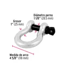 Grillete de acero forjado 1', FIERO 3