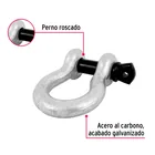 Grillete de acero forjado 1-3/8', FIERO 2