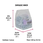 Bolsa con 144 alcayatas roscadas de 22 X 90, FIERO 6