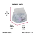 Bolsa con 72 alcayatas roscadas de 23 X 110, FIERO 6