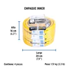Manguera para gas, PVC amarilla, 3/8' flare, 3 m, FOSET 7