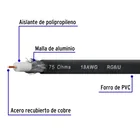 Metro de cable coaxial RG6 en carrete de 305 m, VOLTECK 2