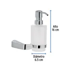 Dispensador de jabón a pared de latón cromado, RIVIERA 3