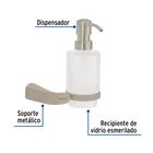 Dispensador de jabón a pared de latón satinado, RIVIERA 2