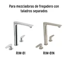 Juego de 2 cartuchos cerámicos de latón, FOSET RIVIERA 4