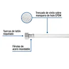 Manguera lavabo/fregadero, vinilo blanco, 1/2' x 1/2', 55 cm 2