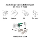 Tubo de 50mm (1-1/2') PPR hidráulico, 4m, 3.4kg, FOSET 4