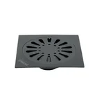 Resumidero cuadrado 6' x 6', acero inoxidable, negro, gota 1
