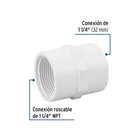 Adaptador hembra de PVC 1-1/4', FOSET 2
