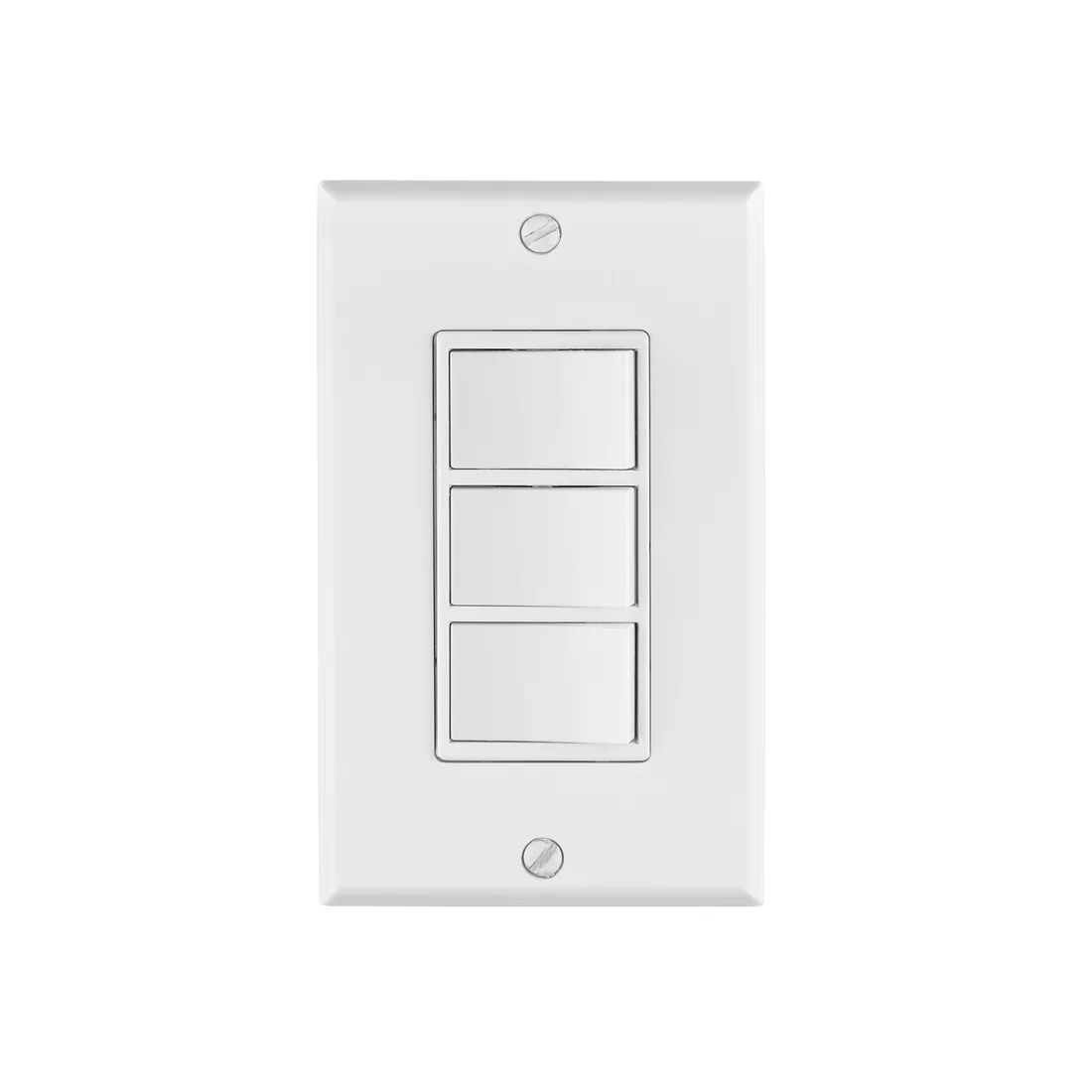 Placa armada con 3 interruptores sencillos, línea Classic