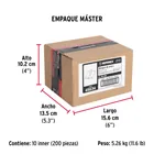 Bisagra rectangular 2 x 1-1/2', acero negro mate, HERMEX 6