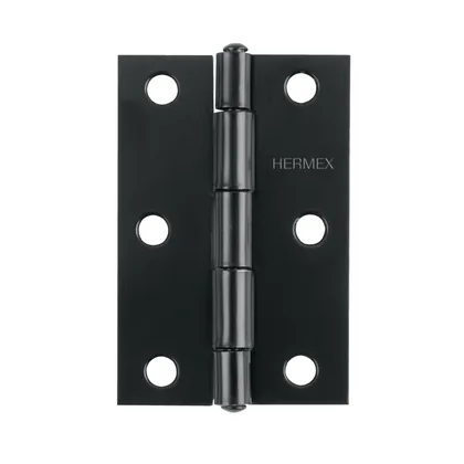 Bisagra rectangular 2-1/2 x 1-5/8', acero negro mate, HERMEX
