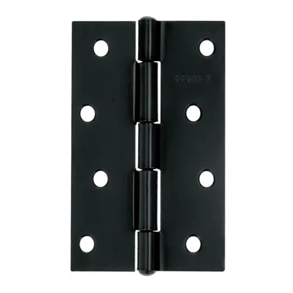 Bisagra rectangular 4 x 2-3/4', acero negro mate, HERMEX