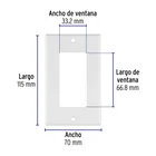 Placa 1 ventana, de policarbonato, línea Classic, VOLTECK 2