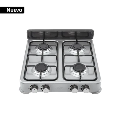 Parrilla de gas de sobreponer,4 quemadores, inox, FOSET AERO
