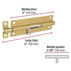 Pasador de barril de acero latón 6', HERMEX 3