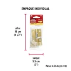 Pasador de barril de acero latón 3', HERMEX 5